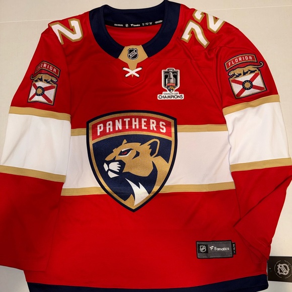 Florida Panthers Sergei Bobrovsky Fanatics 2025 Stanley Cup Jersey Men’s XL NWT - Picture 2 of 14
